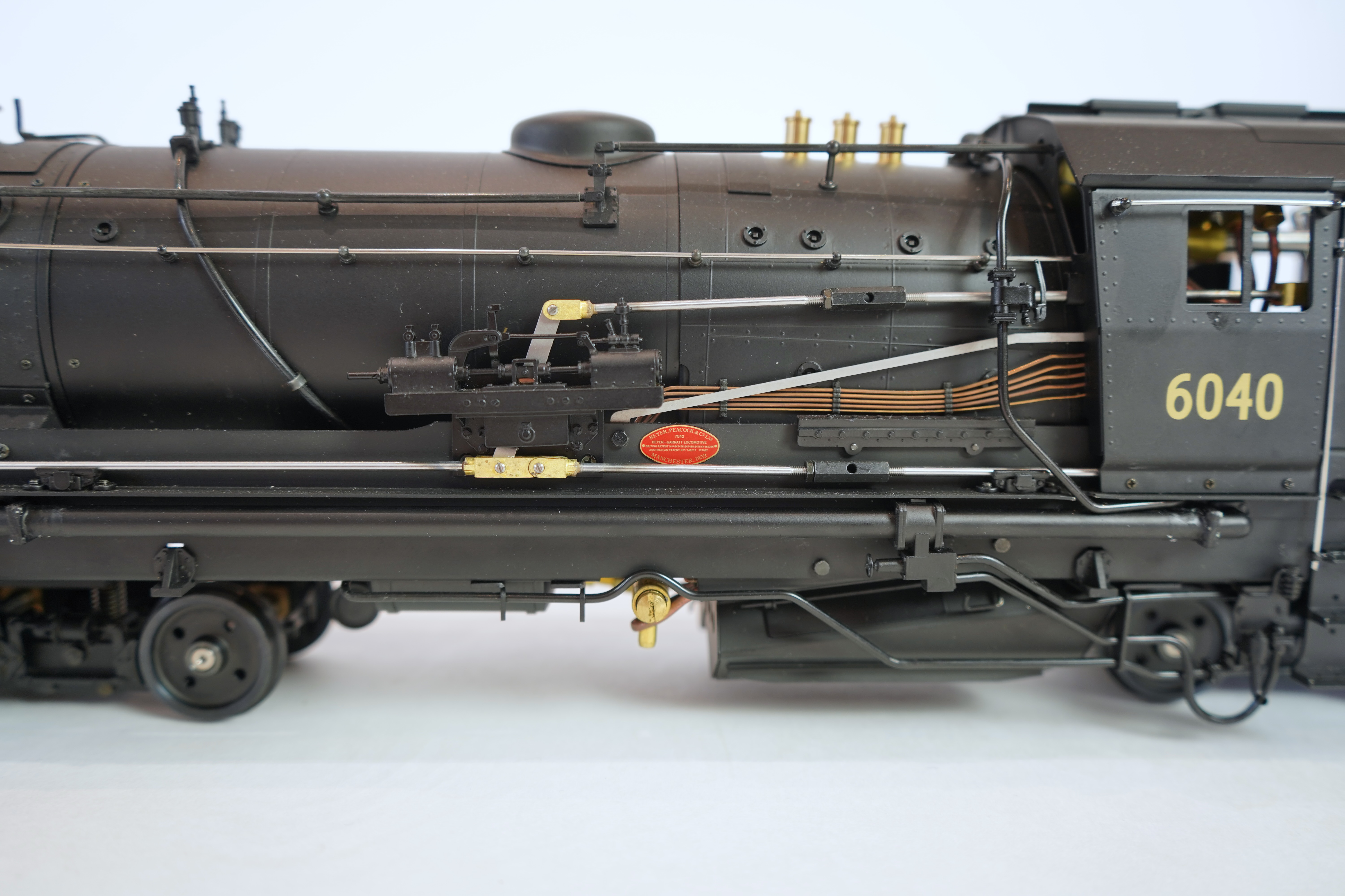 A Gauge One Aster Hobbies live steam Australian NSWGR AD60 Class, Bayer-Garratt 4-8-4+4-8-4 locomotive (from the 2009 production run), 6040, the kit built version, spirit fired working four cylinder motion, with grate an